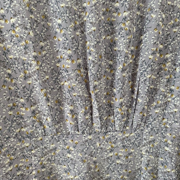 Veiled Collection Pastel Purple Lavender Floral Button Front Women's Maxi Dress - Picture 15 of 16